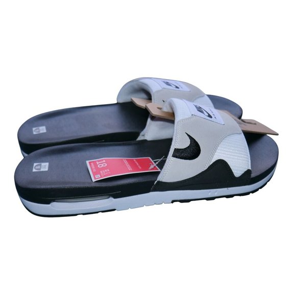 Nike Men's Air Max 1 Slide Size 18 Slippers Sandals Black/Gray/White DH0295-102 - Picture 8 of 11